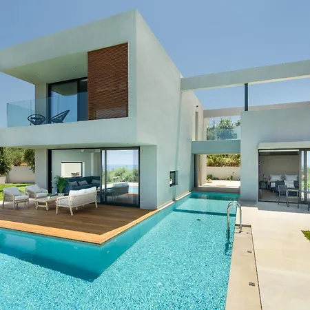 别墅 Pirgos-villas, Avra & Ostria Villa, Heated Pool , Amazing Sea View