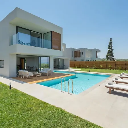 Pirgos-villas, Avra & Ostria Villa, Heated Pool , Amazing Sea View 马莱迈