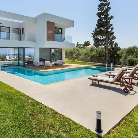 Pirgos-villas, Avra & Ostria Villa, Heated Pool , Amazing Sea View * Maleme