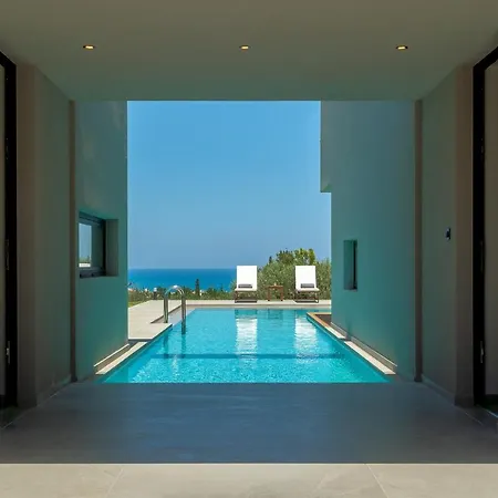 Pirgos-villas, Avra & Ostria Villa, Heated Pool , Amazing Sea View Maleme